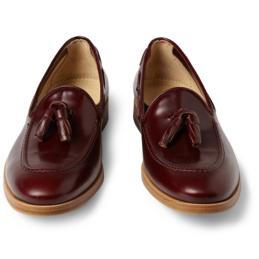 High Shine Burgundy Leather Valentim Shoe